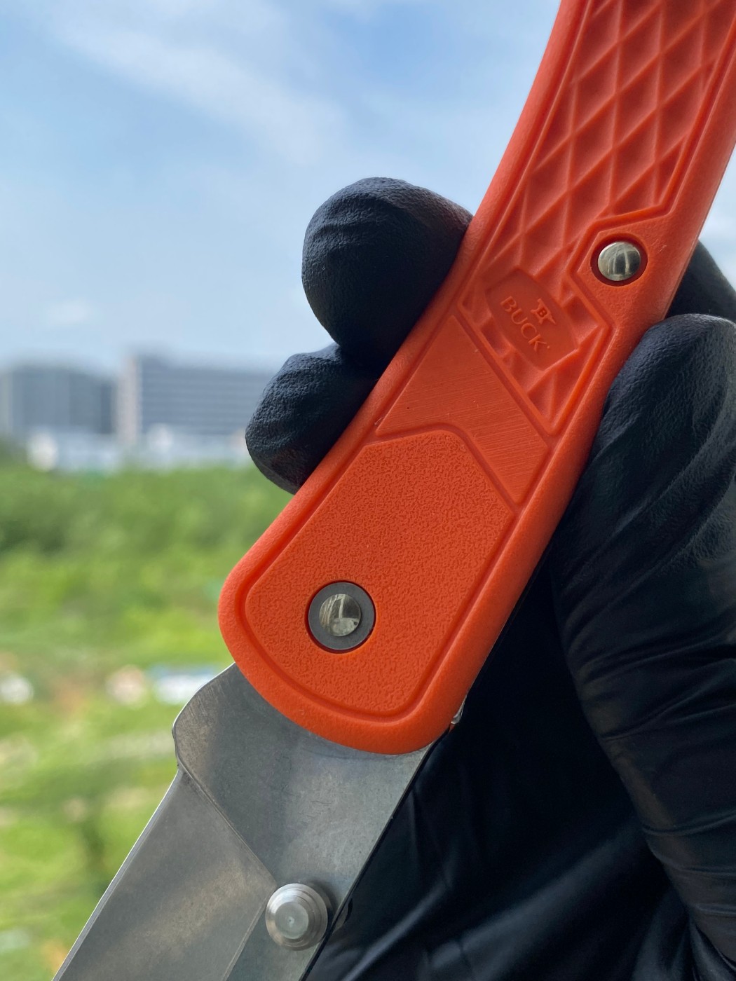 BUCK 0110ORS2-B Slim Hunter 420HC钢 玻璃纤维尼龙柄 橘色 349