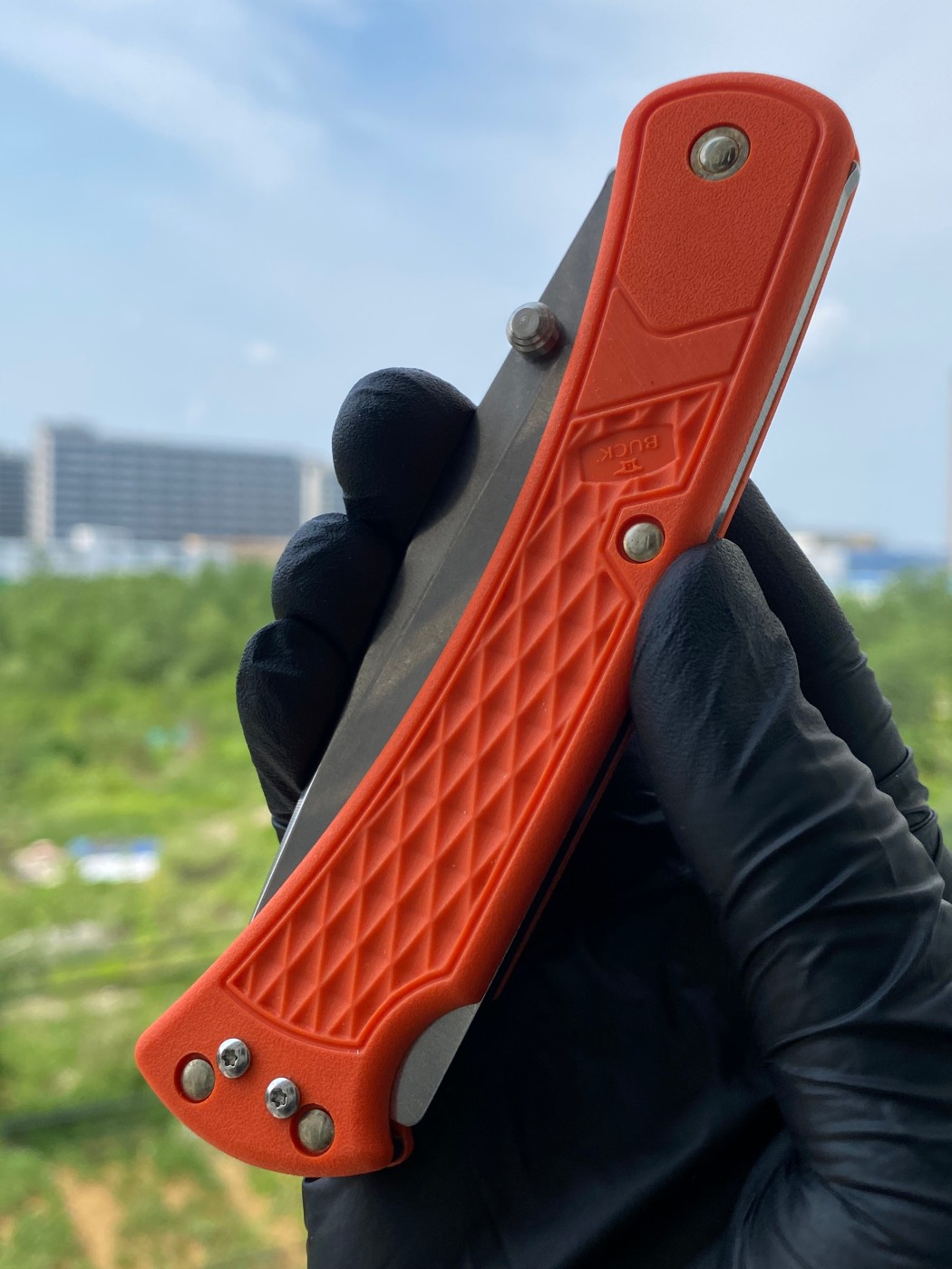 BUCK 0110ORS2-B Slim Hunter 420HC钢 玻璃纤维尼龙柄 橘色 349