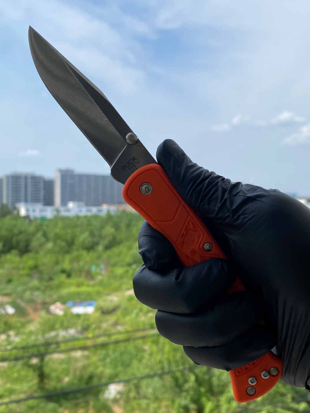 BUCK 0110ORS2-B Slim Hunter 420HC钢 玻璃纤维尼龙柄 橘色 349