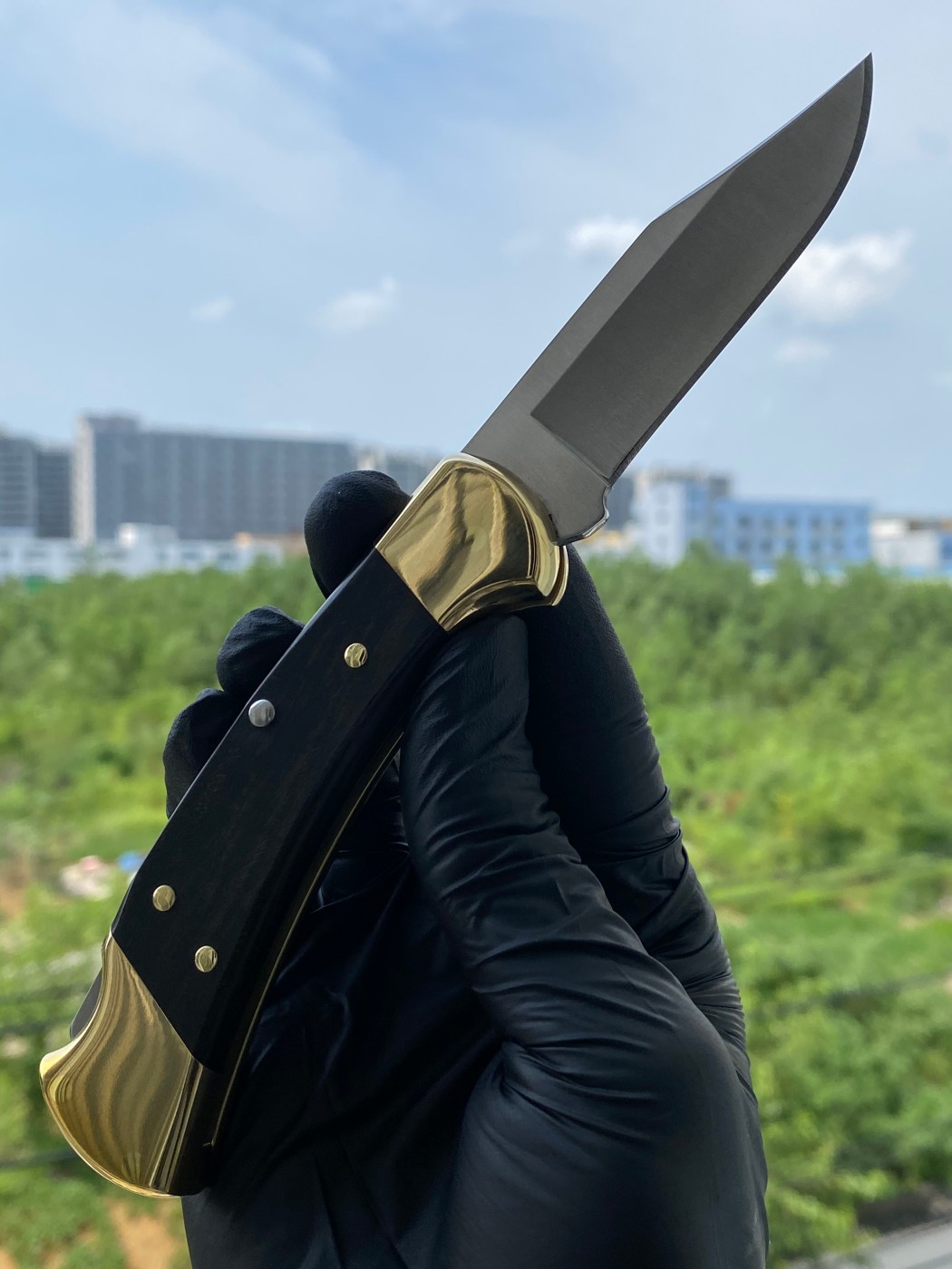 Buck Knives 0112BRS-B Ranger 420HC钢 乌木+黄铜柄 520