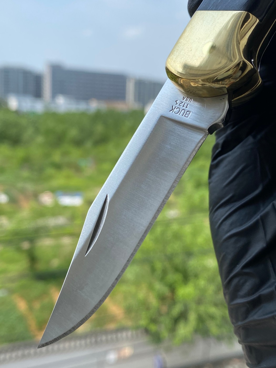 Buck Knives 0112BRS-B Ranger 420HC钢 乌木+黄铜柄 520