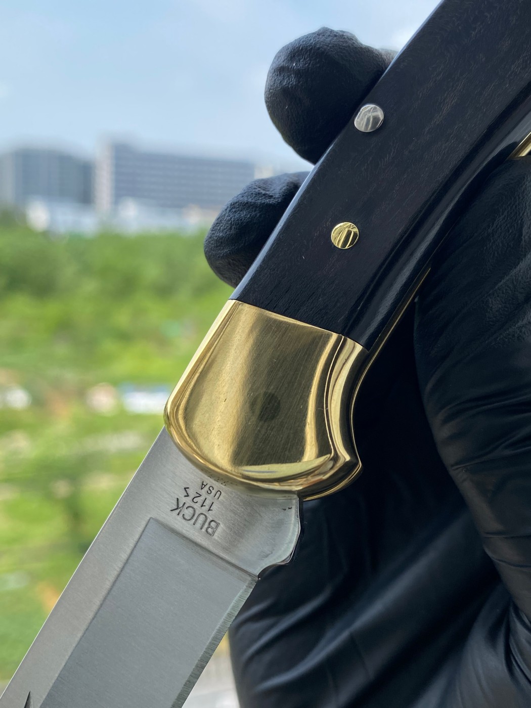 Buck Knives 0112BRS-B Ranger 420HC钢 乌木+黄铜柄 520