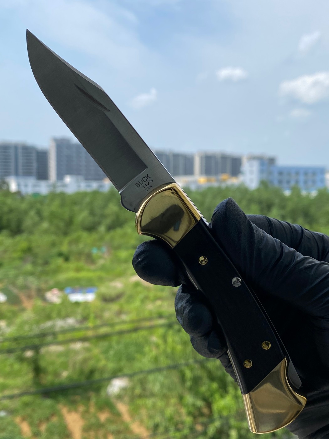 Buck Knives 0112BRS-B Ranger 420HC钢 乌木+黄铜柄 520