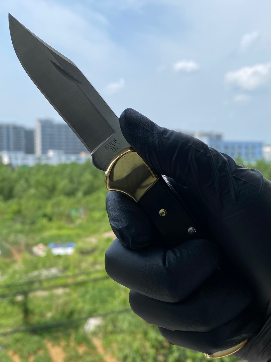 Buck Knives 0112BRS-B Ranger 420HC钢 乌木+黄铜柄 520
