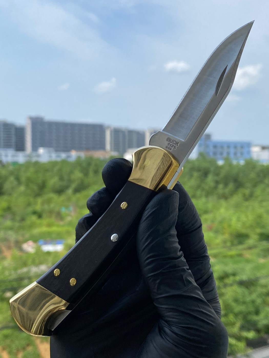Buck Knives 0112BRS-B Ranger 420HC钢 乌木+黄铜柄 520