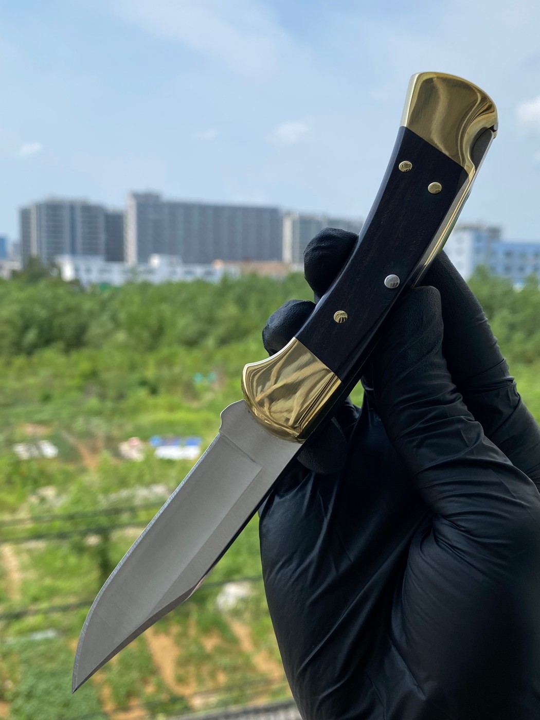 Buck Knives 0112BRS-B Ranger 420HC钢 乌木+黄铜柄 520