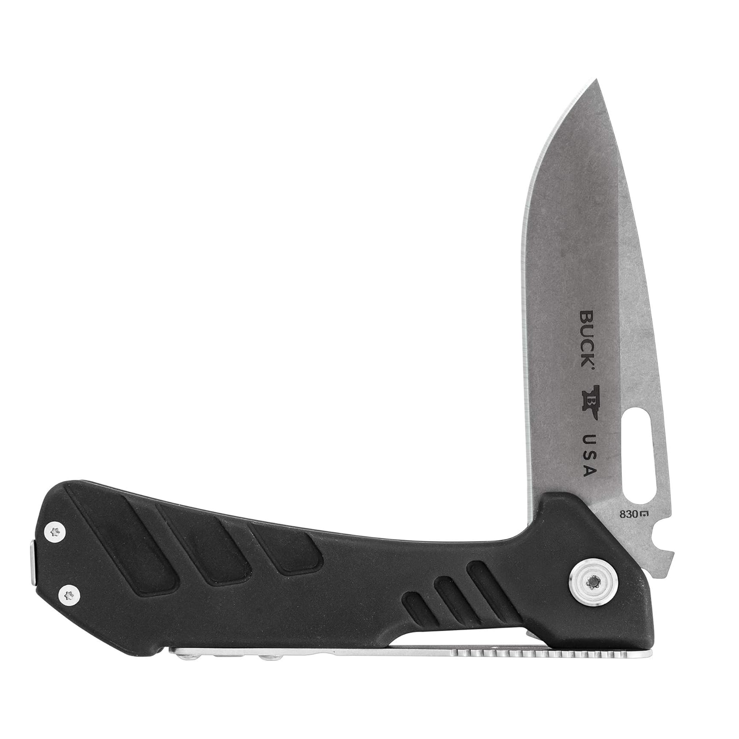 Buck 0830BKS-B Marksman 154CM 钢刀片 铝 黑色 980