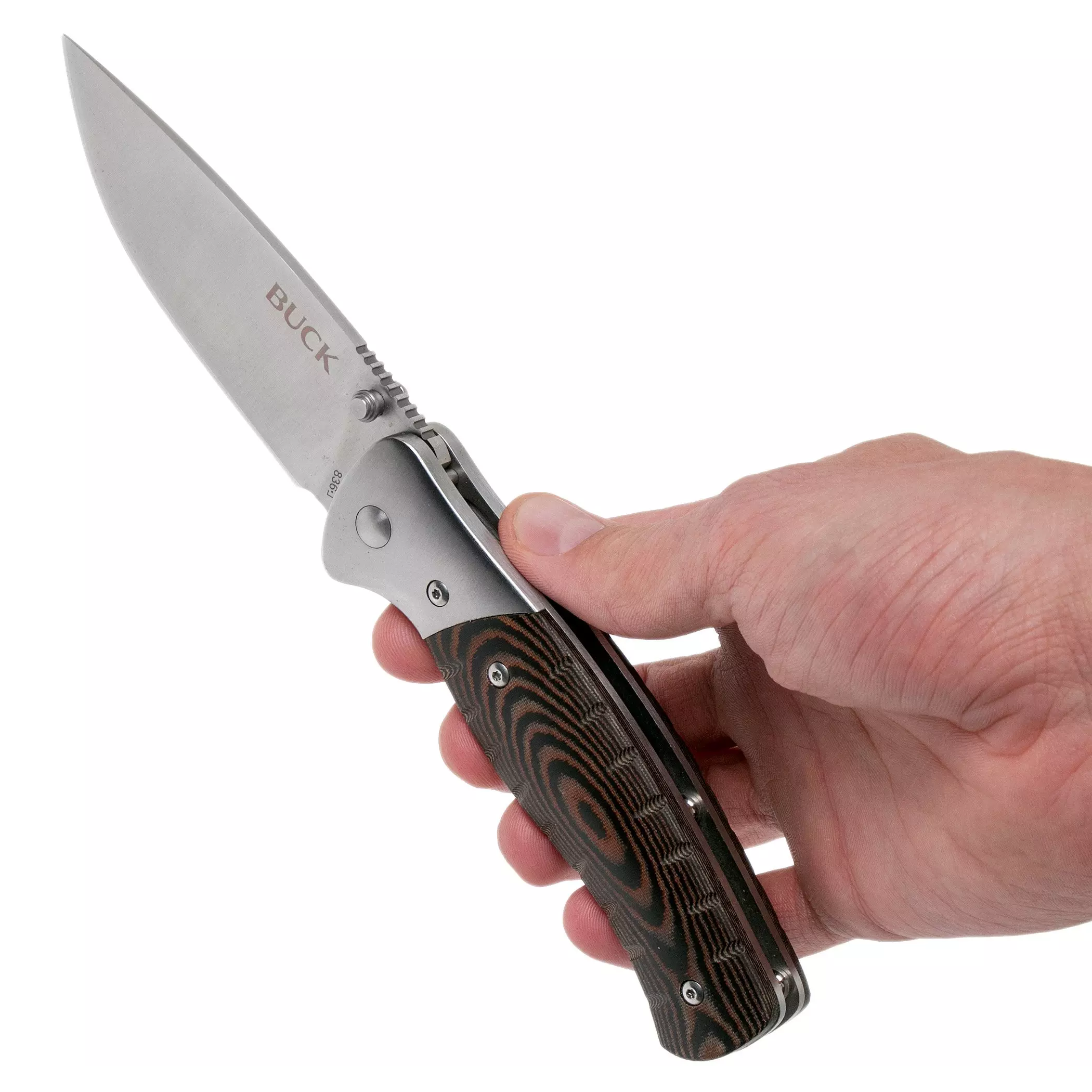 Buck 0836BRS-B Selkirk 420HC 不锈钢 米卡塔 棕色 649