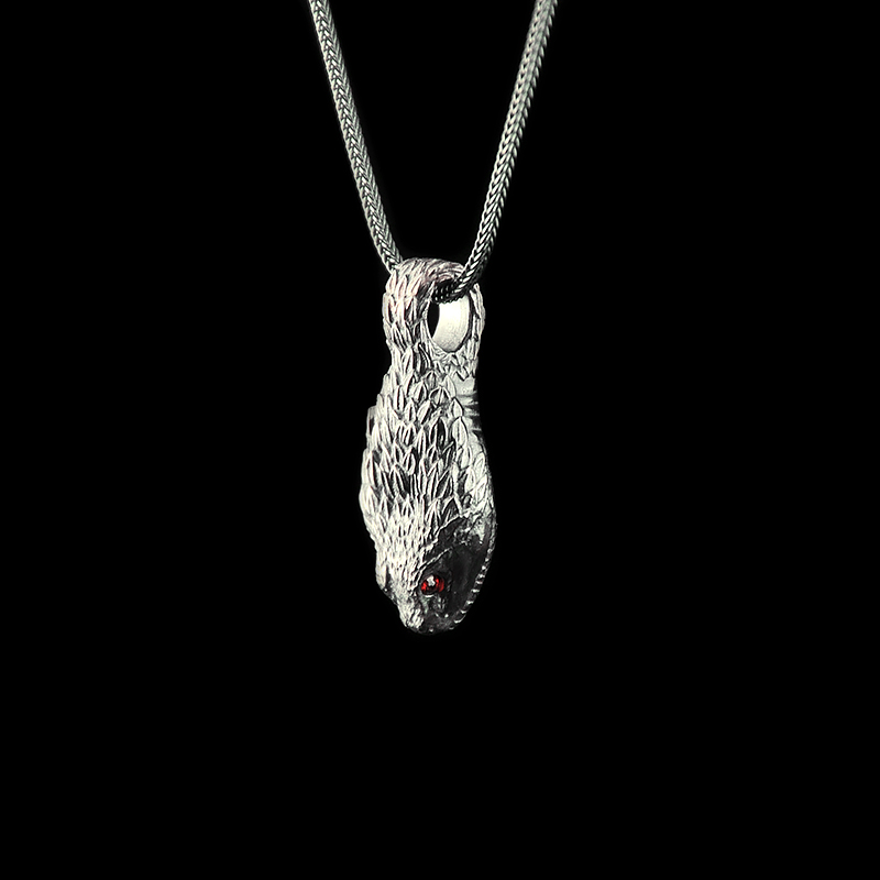 DYQ Jewelry Snake 蛇首 项链吊坠 925银 980