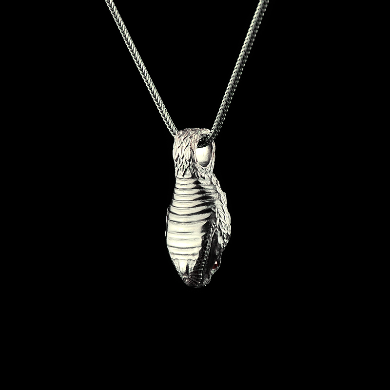 DYQ Jewelry Snake 蛇首 项链吊坠 925银 980