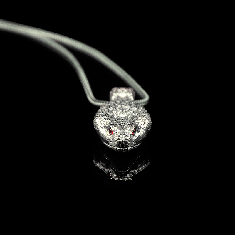 DYQ Jewelry Snake 蛇首 项链吊坠 925银 980