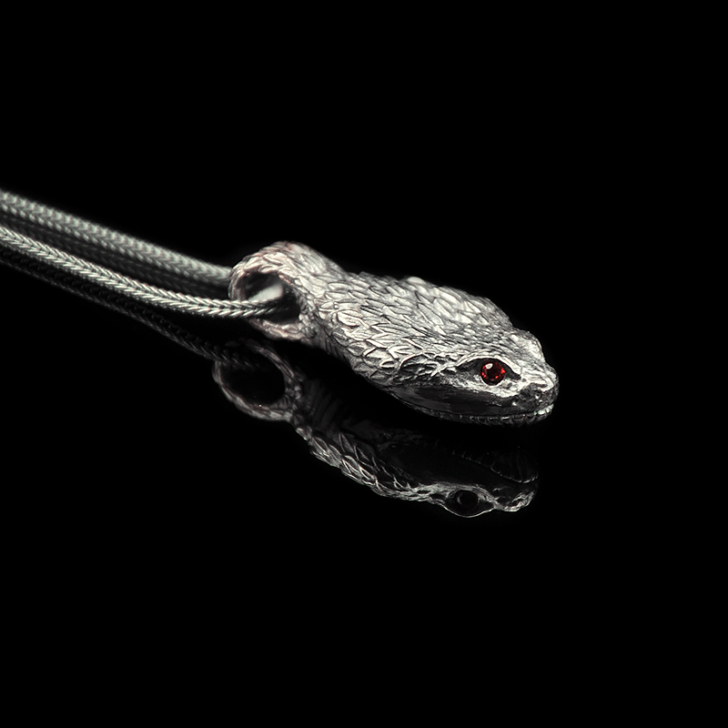 DYQ Jewelry Snake 蛇首 项链吊坠 925银 980