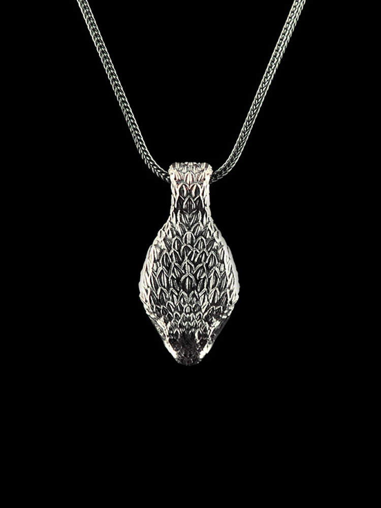 DYQ Jewelry Snake 蛇首 项链吊坠 925银 980