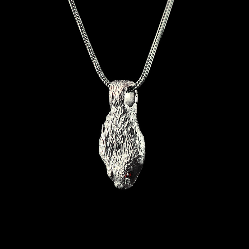 DYQ Jewelry Snake 蛇首 项链吊坠 925银 980
