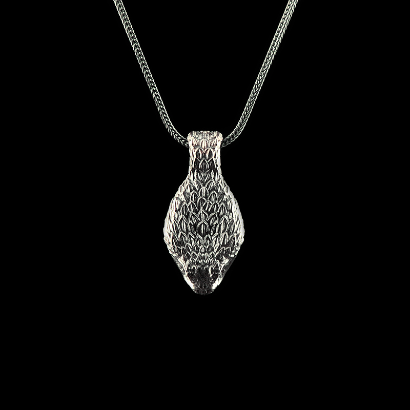 DYQ Jewelry Snake 蛇首 项链吊坠 925银 980