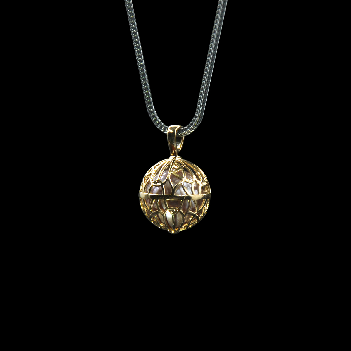 DYQ Jewelry 明珠 18K黄金 珍珠 男士项链吊坠