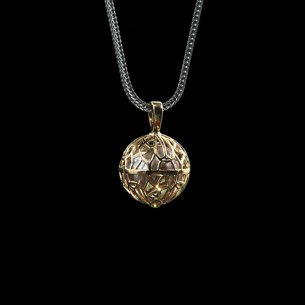 DYQ Jewelry 明珠 18K黄金 珍珠 男士项链吊坠