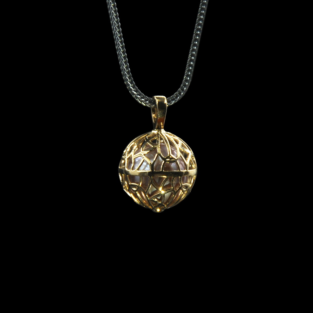 DYQ Jewelry 明珠 18K黄金 珍珠 男士项链吊坠