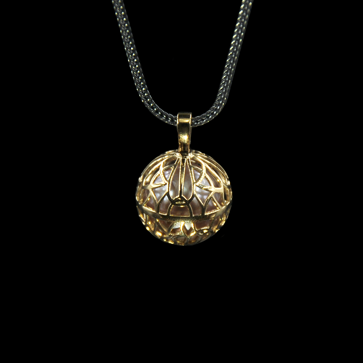 DYQ Jewelry 明珠 18K黄金 珍珠 男士项链吊坠