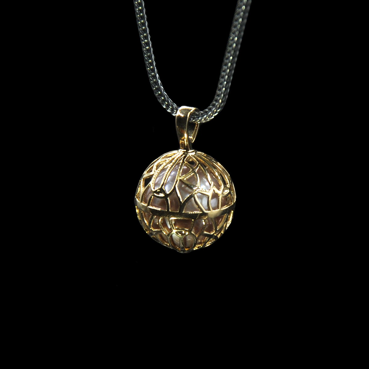 DYQ Jewelry 明珠 18K黄金 珍珠 男士项链吊坠