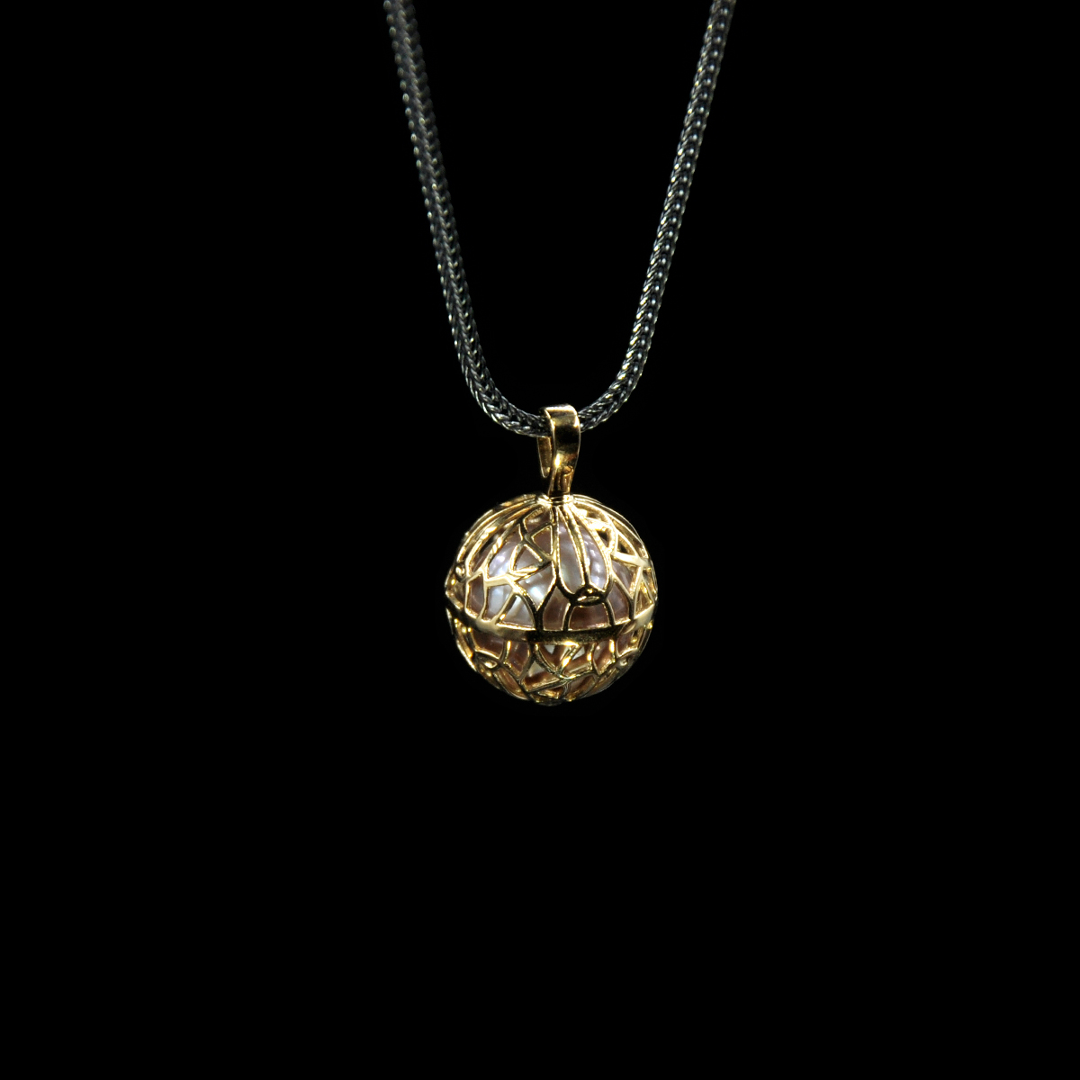 DYQ Jewelry 明珠 18K黄金 珍珠 男士项链吊坠