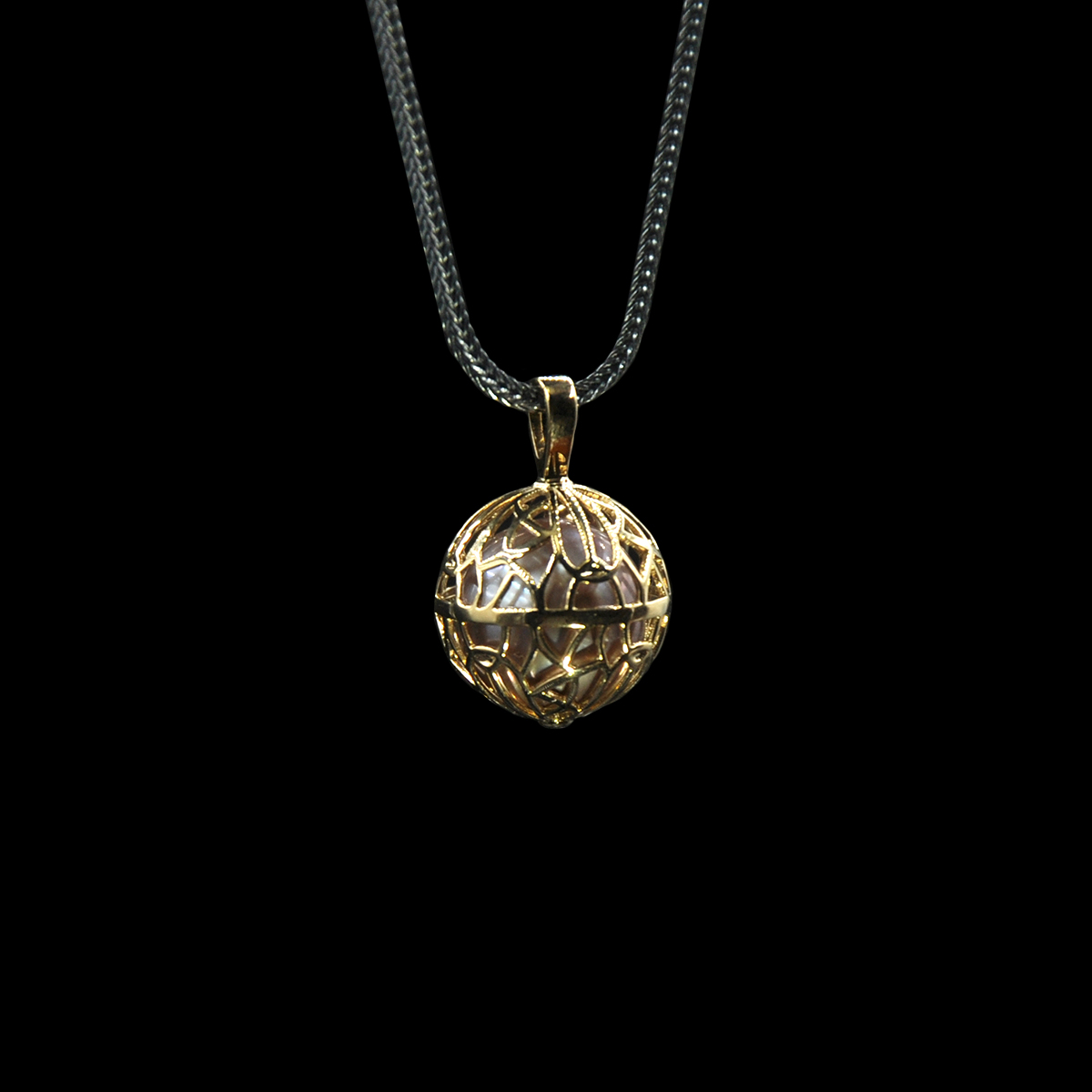 DYQ Jewelry 明珠 18K黄金 珍珠 男士项链吊坠