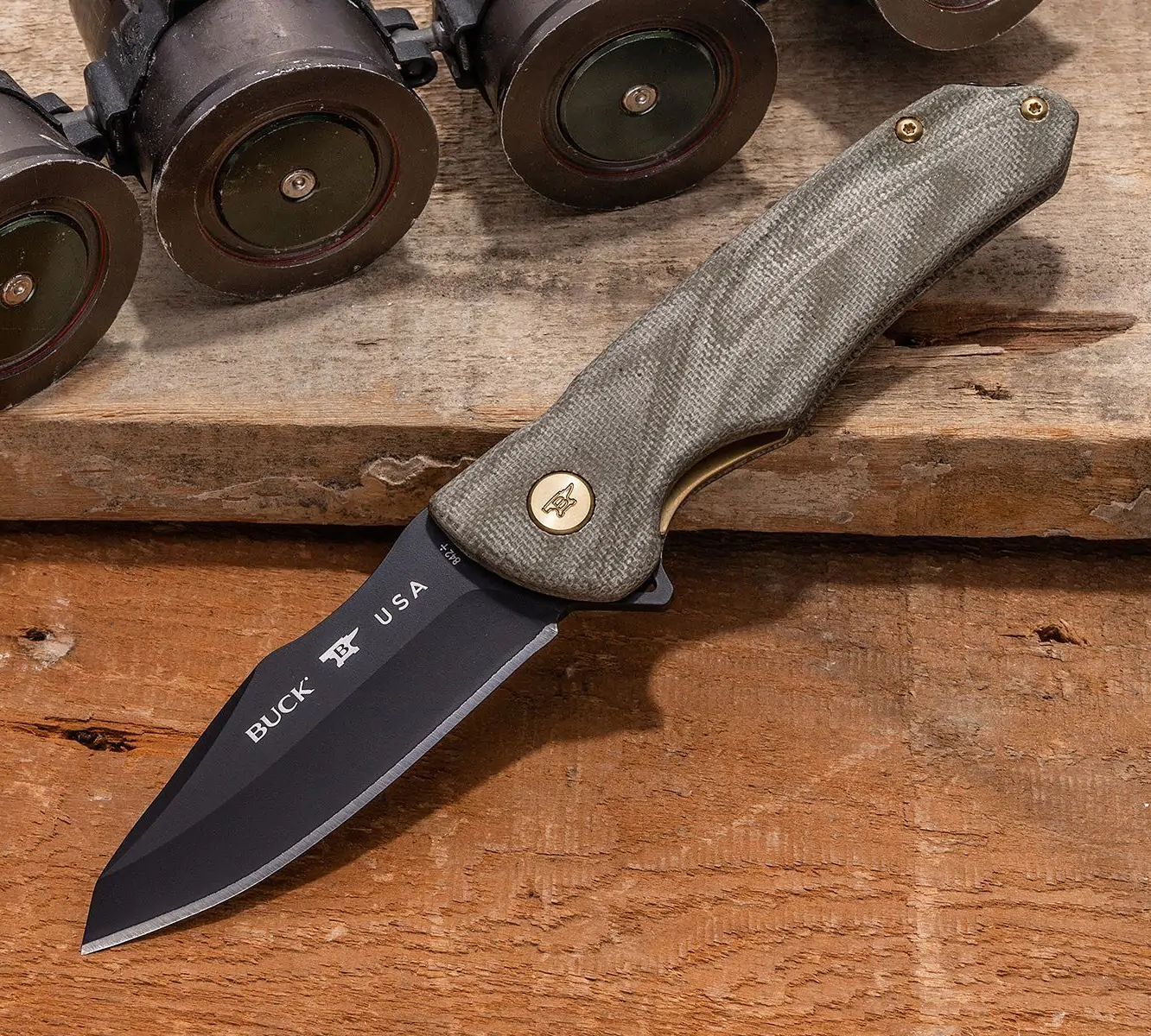 Buck 0842GRSLE-B Sprint Ops  CPM-S45VN 不锈钢 米卡塔 绿色 2240