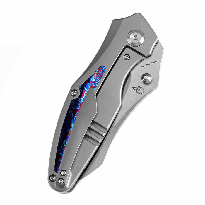 Kansept Knives Baba Yaga 大马士革钢 钛合金柄钛马 K1074A7 黑色 2350