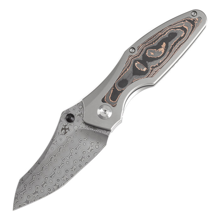 Kansept Knives Baba Yaga 大马士革钢 钛合金+碳纤维柄 K1074C2 1380