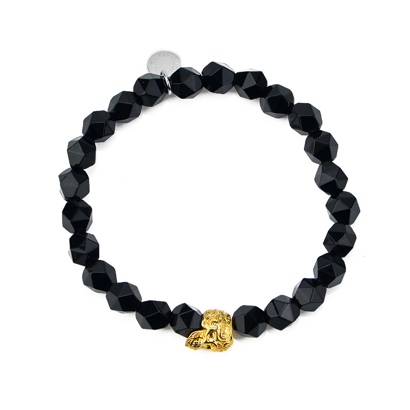 DYQ Jewelry 极简 菱形黑曜石男生手链