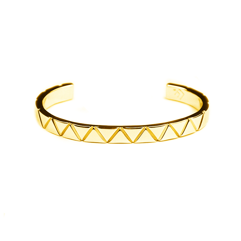 DYQ Jewelry 光束 18K黄金 男士极简轻奢手镯珠宝