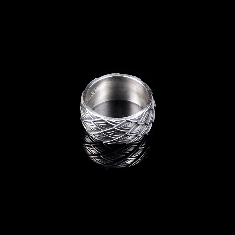 DYQ Jewelry 龙鳞 925银 男士极简轻奢戒指