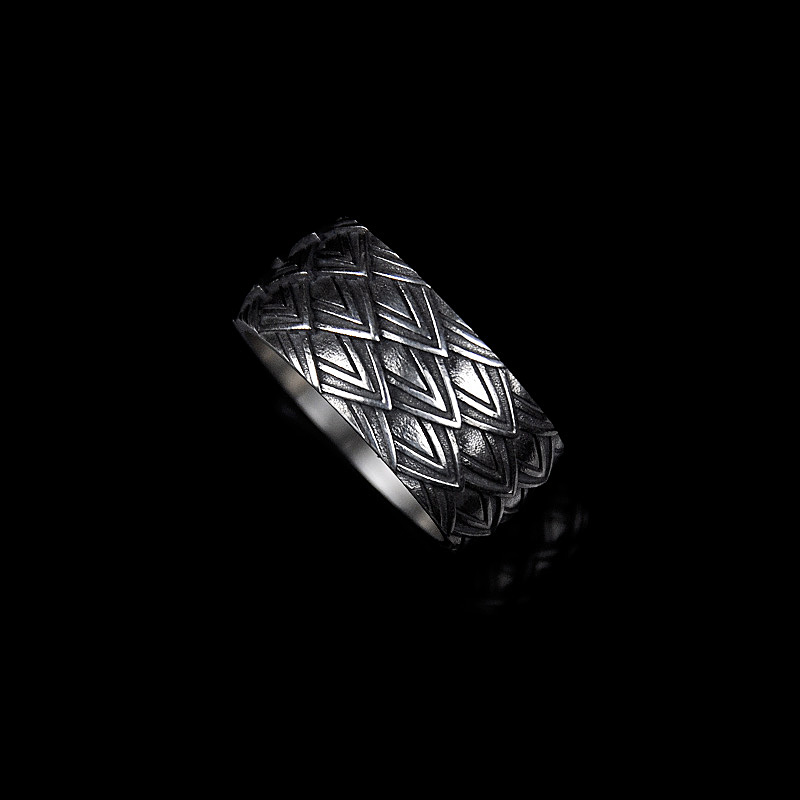 DYQ Jewelry 龙鳞 925银 男士极简轻奢戒指