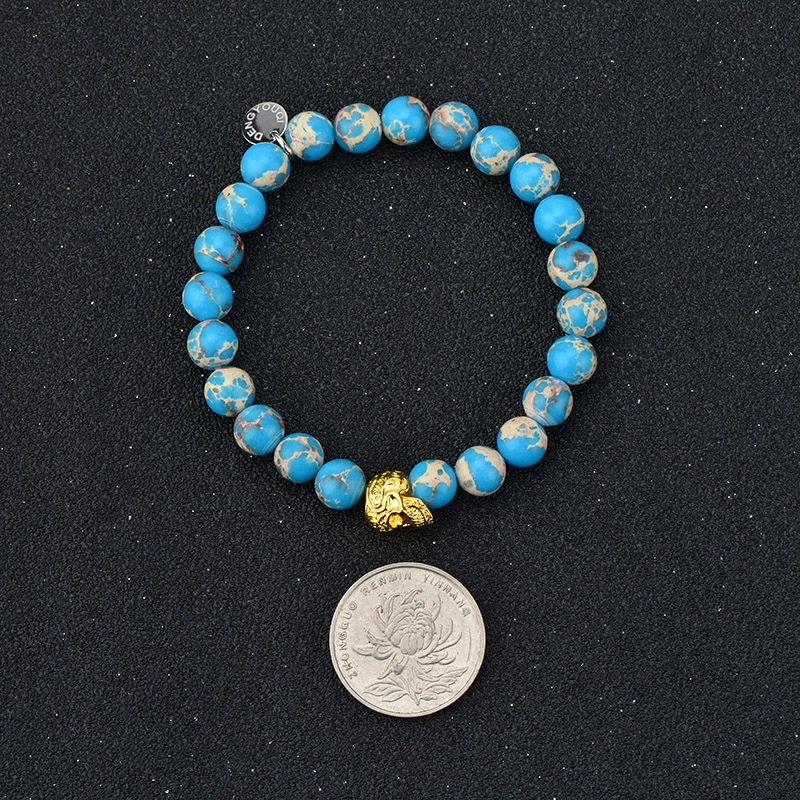 DYQ Jewelry 极简 寿山石男生轻奢珠链手链