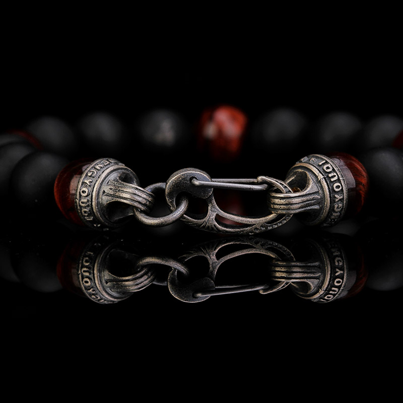 DYQ Jewelry 虎睛石黑玛瑙 男生轻奢珠链手链