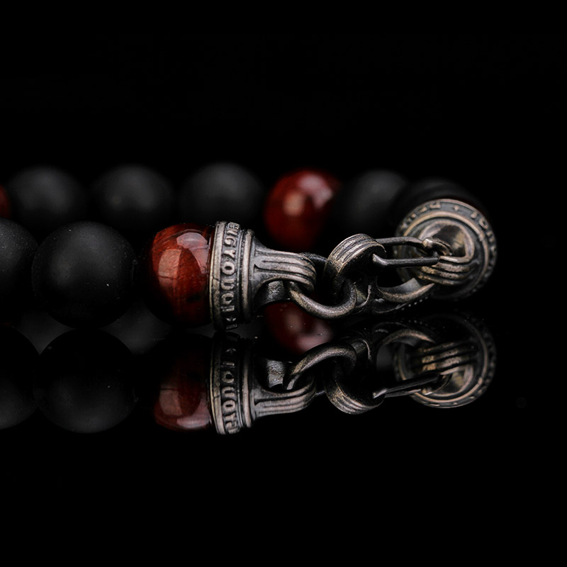 DYQ Jewelry 虎睛石黑玛瑙 男生轻奢珠链手链