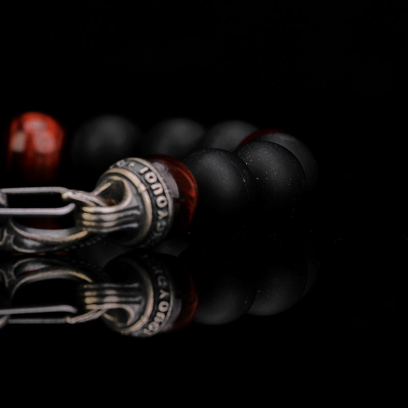 DYQ Jewelry 虎睛石黑玛瑙 男生轻奢珠链手链