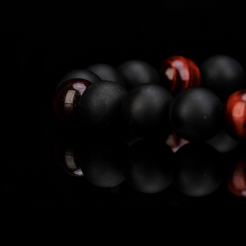 DYQ Jewelry 虎睛石黑玛瑙 男生轻奢珠链手链