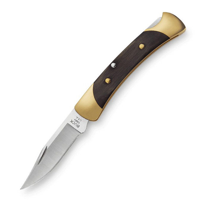Buck Knives 0055BRS-B 420HC钢 乌木/黄铜柄 540