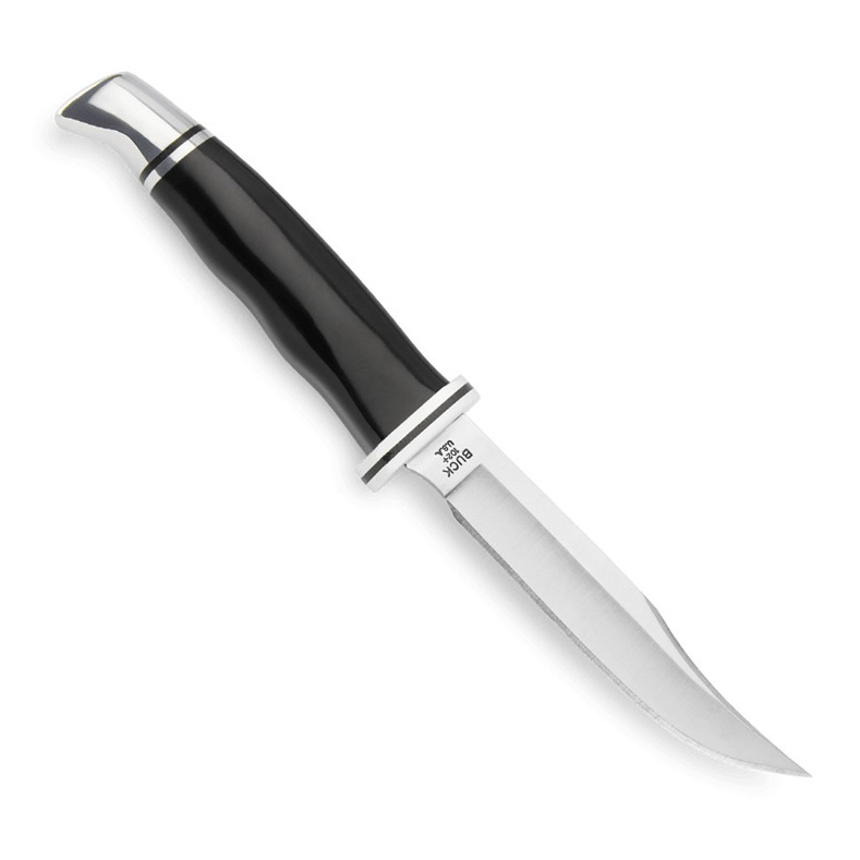 Buck Knives 0102BKS-B 420HC钢 黑色酚醛树脂柄 带铝制柄头和护手 580
