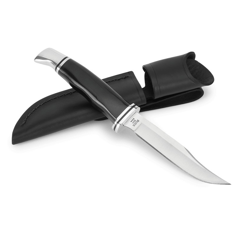 Buck Knives 0102BKS-B 420HC钢 黑色酚醛树脂柄 带铝制柄头和护手 580