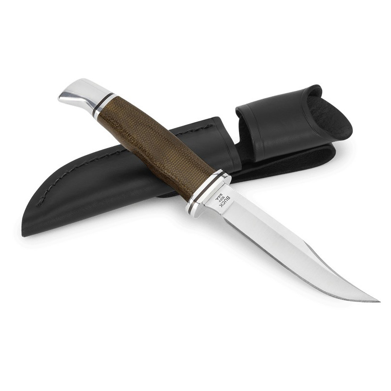 Buck Knives 0102BKS-B S35VN钢 绿色帆布米卡塔柄 带铝制柄头和护手 1160