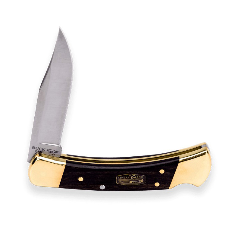 🚫 Buck Knives 0110BRS60TH-B MagnaCut钢 乌木镶嵌黄铜垫块 60周年限量版 2000