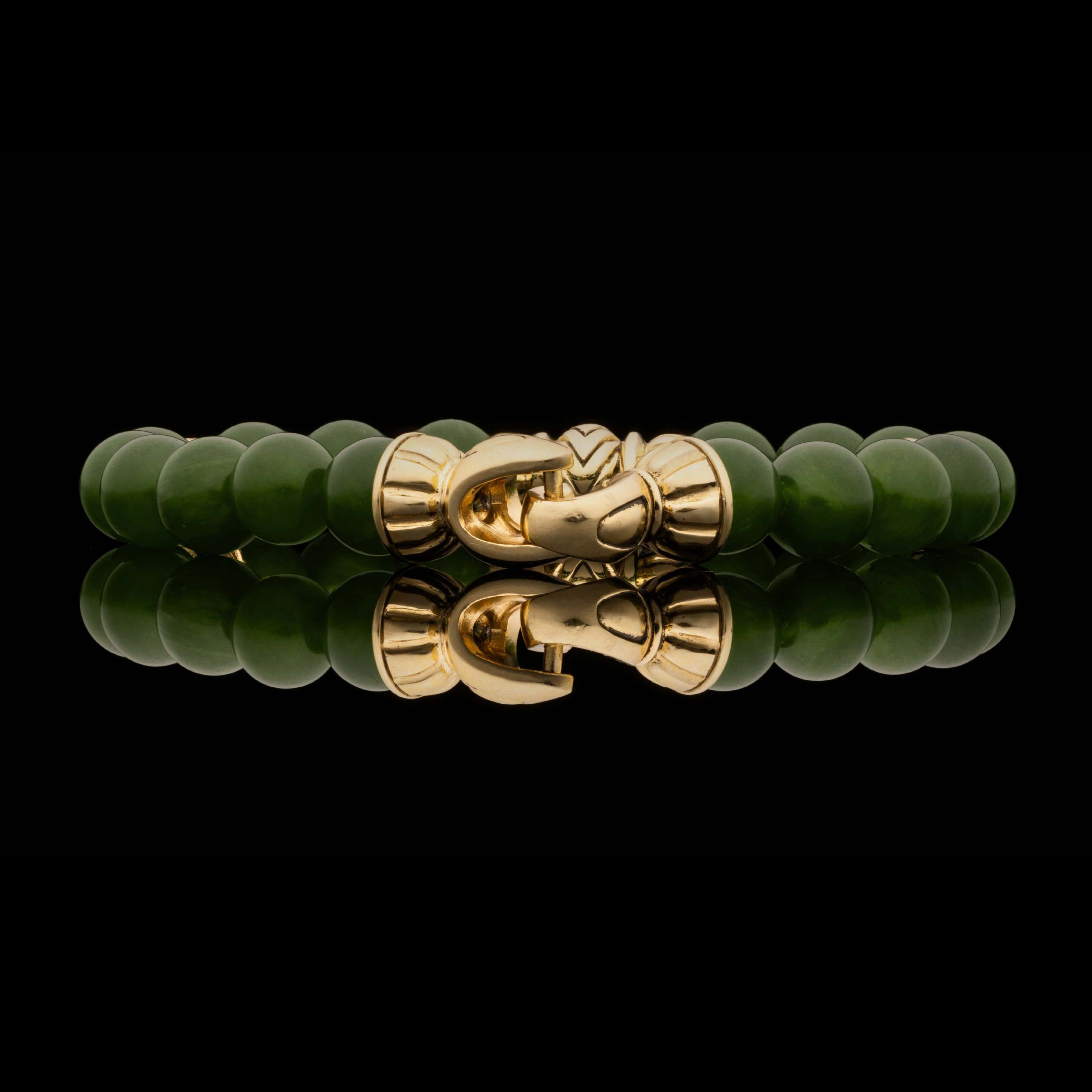 William Henry 威廉亨利手链 BB62 j yg 绿玉和 18K 黄金串珠手链