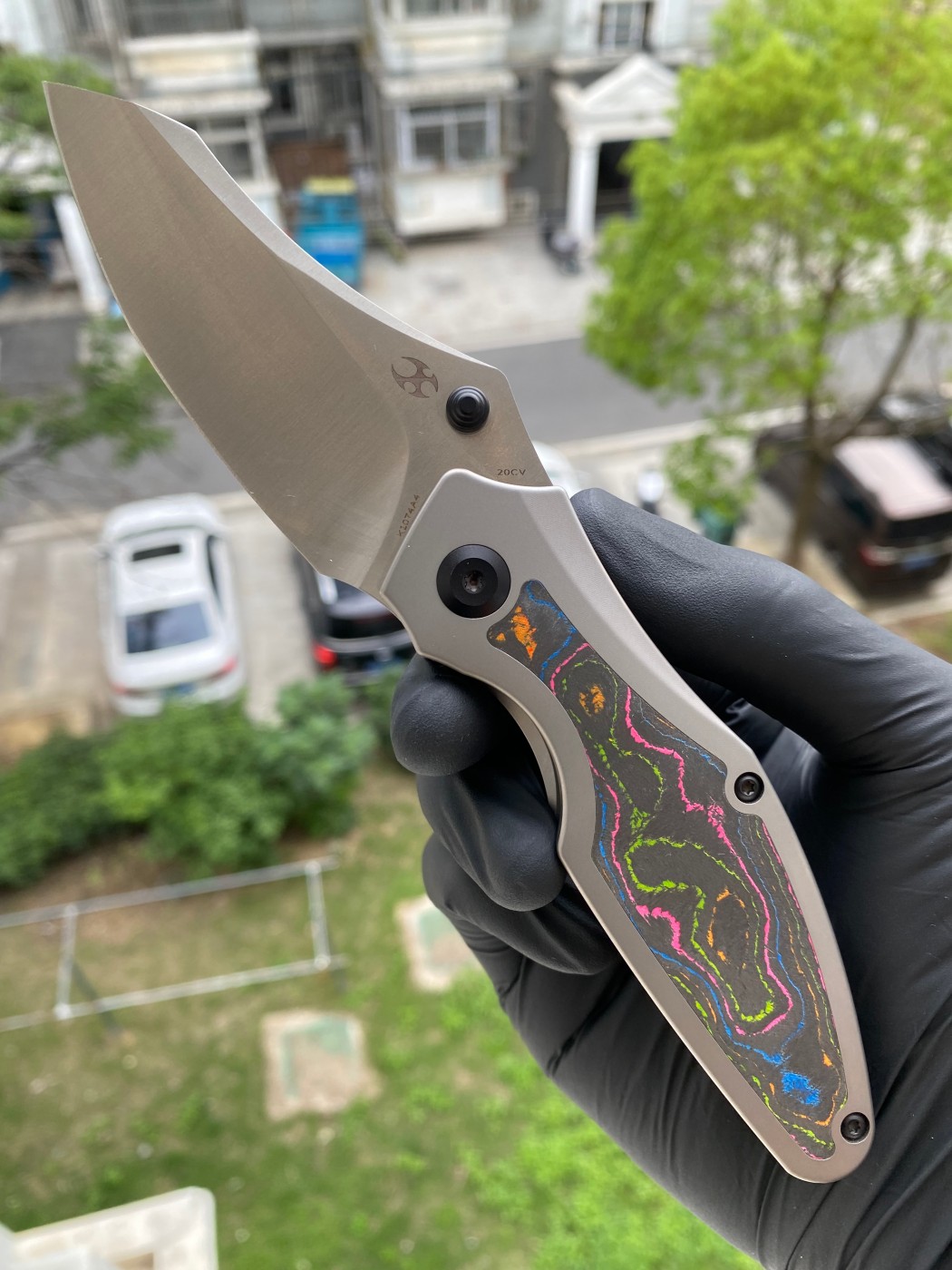 Kansept Knives Baba Yaga CPM-20CV钢 钛合金+碳纤维柄 K1074A4 1800