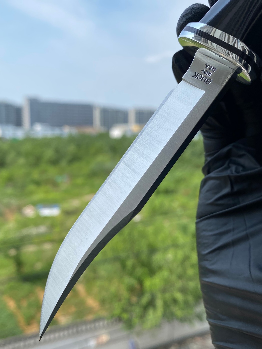 Buck Knives 0102BKS-B 420HC钢 黑色酚醛树脂柄 带铝制柄头和护手 580