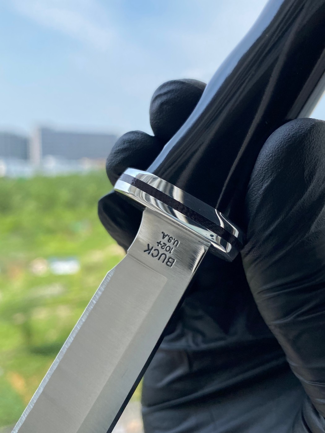 Buck Knives 0102BKS-B 420HC钢 黑色酚醛树脂柄 带铝制柄头和护手 580