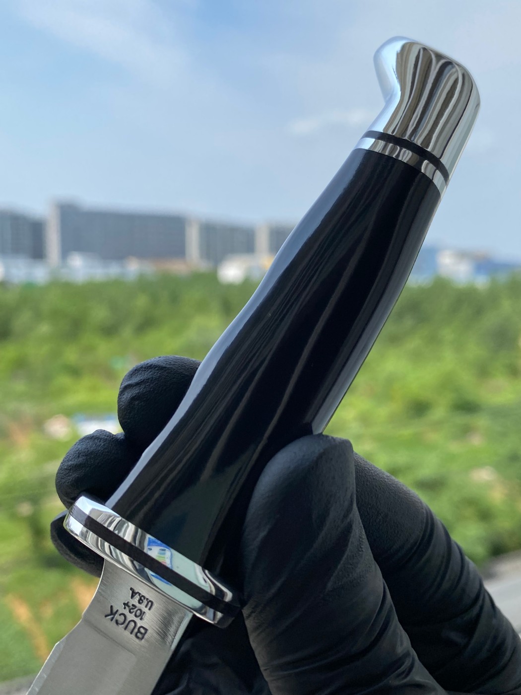 Buck Knives 0102BKS-B 420HC钢 黑色酚醛树脂柄 带铝制柄头和护手 580