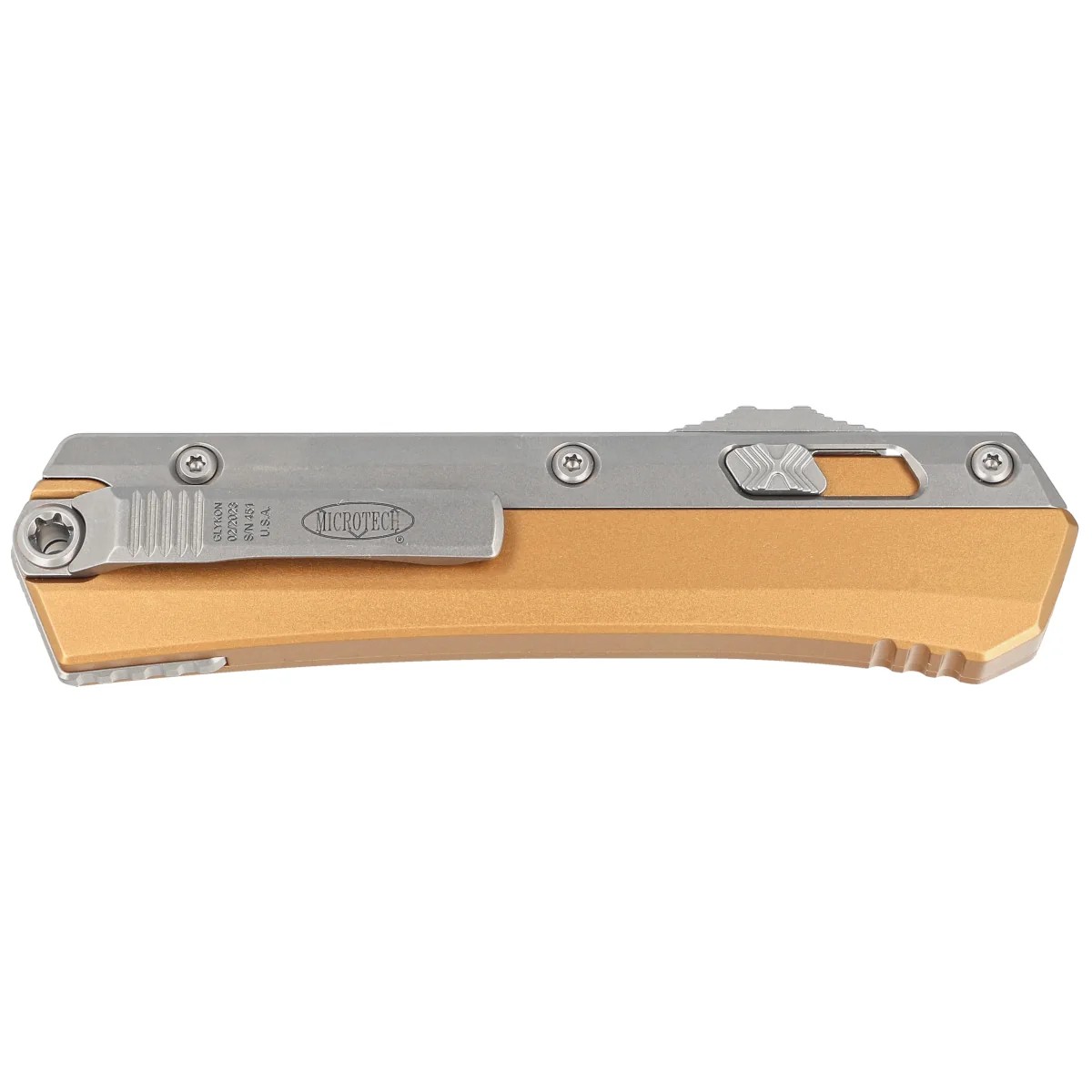 Microtech 184-10TA Glykon M390钢 钛/铝双拼色柄 4800