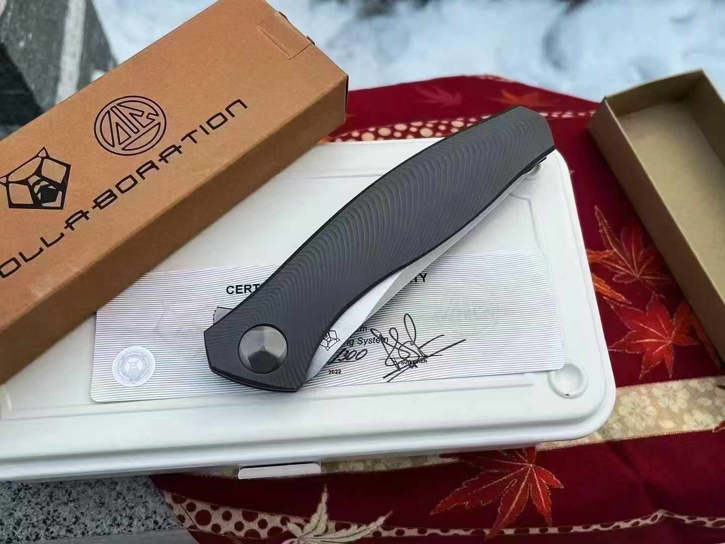Shirogorov Sinkevich BIO M398钢 钛合金柄 熊头辛克维奇联名设计